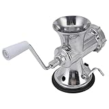 Riuulity Manueller Fleischwolf, Vielseitige Fleischwolfmaschine, Wurstmaschine aus Aluminiumlegierung für die Küche zu Hause, Silb