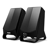MAJORITY Computer-Lautsprecher mit Einzelsteuerung | 3,5-mm-Lautsprecher für PC mit USB-Plug-and-Play und Kopfhörerbuchse | Klarer aktiver Stereosound für Musik, Spiele und Filme (DX10)
