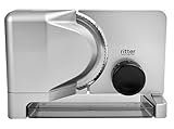 ritter E 16 Elektrischer Allesschneider & Brotschneidemaschine aus Metall mit ECO-Motor, Made in Germany, Silber, Silb