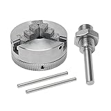 Risegun 3-Backenfutter, Zink Legierung Mini Drehmaschine Dreibackenfutter Drehbankfutter M12*1 für Holzbearbeitung, kleine Metall-Werkzeug