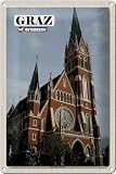 Femer Blechschild Reise Graz Österreich Herz-Jesu-Kirche 20x30