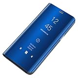 Jacyren Galaxy S7 Edge Leder Hülle, S7 Edge Handyhülle Spiegel Schutzhülle Flip Tasche Case Cover für Samsung Galaxy S7 Edge, Stand Feature handyhuelle etui Bumper Hülle für Samsung Galaxy S7/S7 Edg