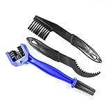 Mobxpar Fahrrad Reinigungsbürste Set, Fahrradkette Kettenreiniger Bürste, Kettenbürste Robuste Nylon Borsten Ritzelbürste, Kettenreinigungsbürste für MTB Mountainbike Rennrad M