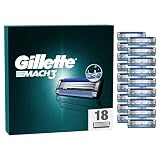 Gillette Mach3 Rasierklingen, 18 Ersatzklingen für Nassrasierer Herren mit 3-fach Kling