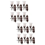 DOITOOL 12 Stk Puppenhaus Wandleuchte LED-Zubehör LED-Puppenhauslampen wandleuchte set ideas Retro-Dekor Möbel Mini-DIY-Wandleuchten Puppenhaus-Miniatur-Wandlampe Jahrgang L