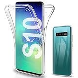 Gnews für Samsung Galaxy S10 Hülle, für Samsung S10 Schutzhülle 360 Grad Full Body Front Und Rückenschutz Handyhülle Transparent Silikon Schutzhülle TPU Bumper für Samsung Galaxy S10