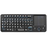 Rii Mini Tastatur Bluetooth mit Touchpad, Wireless Tastatur mit IR-Lernen und Hintergrundbeleuchtung für Android TV Box/Mac/Laptop/Windows/Tablet (DE Layout)