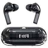Kabellose Ohrhörer, Geräuschunterdrückung, kabellose Ohrhörer, Stereo-Ohrhörer, transparente kabellose Ohrhörer, Geräuschunterdrückung, In-Ear-Kopfhörer, Digitalanzeig