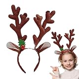 Niedliches Stirnband mit Rentiergeweih – festliches Weihnachts-Haarband, weicher Feiertags-Kopfschmuck | Kinderkostüm-Zubehör, Cosplay-Hirschhorn-Haarreifen für Erwachsene, Cosplay-Foto-R