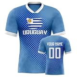 Uruguay Fußball Trikot Personalisiertes Trainings Trikot Personalisierte Sport Trikots Name Nummer für Männer Frauen Jug