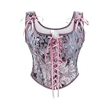 GFPGNDFHG Angebot Des Tages Corsage Damen Reizwäsche Halloween Kostüm Damen Piratin Weisses Korsett Blue Corset Korse Korsett Unterbrust Unterbrust Korsett Damen Trachtenbluse Bh Große Größ