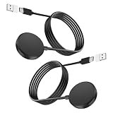Ladekabel Ladegerät für Samsung Galaxy Watch 3/4/5/6 Classic 3/4/6 Active 1/2, 2 in 1 Samsung Smartwatch Ladekabel Magnetische Watch Ladestation mit USB C zu USB A Adapter (2 Stück)