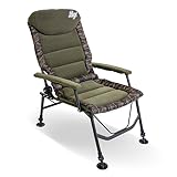 Lucx® Angelstuhl Like a Big Boss Karpfenstuhl Carp Chair Stuhl mit Armlehnen Tarnfleck Camouflag