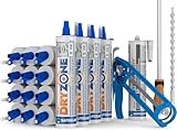 Dryzone Horizontalsperre Kit - Injektionscreme gegen feuchte Wände und aufsteigende Feuchtigkeit – Feuchtigkeitssperre fürs Mauerwerk (24 m)