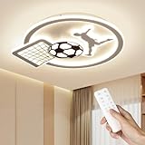 OTREN Deckenlampe LED Dimmbar 40CM, Deckenleuchte Kinderzimmer Lampe Decke fußball mit Fernbedienung 3000k-6500k für Wohnzimmer,Babyzimmer, S