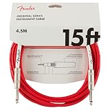 Fender Original Series Instrumentenkabel, für E-Gitarre und Bass, 4,5m, Gerade/Gerade, Fiesta R