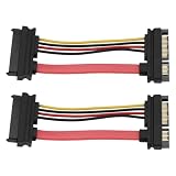 Create idea 2 Stück SATA zu SAS Datenkabel 22-poliger Stecker auf 29-polige Buchse Adapter Festplattenkabel 8cm für SFF-8482 Host Festplatte Kompatibel mit D