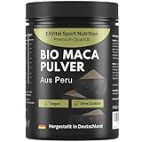 EXVital BIO-Maca-Pulver aus Peru 1 kg, abgefüllt in Deutschland, aus kontrolliert biologischem Anbau, Ohne Zusatz- und Konservierungsmittel, Veg