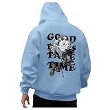 Hoodie Herren Damen mit Print Y2K Warm Pullover Hoody 3D-Buchstaben Winter Oversize Kapuzenpullover Sweatshirt Schwarz Mode Hip Hop Sweatjacke Kapuzenjacke Hochwertige Hoodie Jung