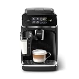 PHILIPS Domestic Appliances 2200 Serie EP2231/40 Kaffeevollautomat, 3 Kaffeespezialitäten (LatteGo Milchsystem) 1500 Watt, 1.8 Liter, 37.1 x 24.6 x 43.4 cm, Klavierlack-schw