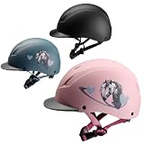 PFIFF 103119 Reithelm ProtectionX, Kinderhelm, Größenverstellbarer Helm für Kinder, mit Belüftunssystem, Schwarz, Größe 52-56cm (S)