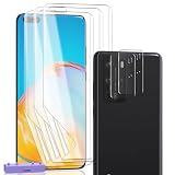 Zerrshoo Schutzfolie für Huawei P40 Pro Weich TPU Folie 3 Stück und Huawei P40 Pro Kameraschutz Panzer Schutz Glas 2 Stück, HD Vollständige Schutzfolie für Huawei P40