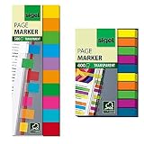 Sigel HN684 Haftmarker Folie, 500 Mini-Streifen, 10 Farben im Format 12,5 x 44 mm - auch in Papier & HN617 Haftmarker Film, Textstreifen, 1er Pack