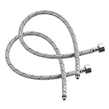 Anschlussschlauch Armatur, 2 Stück Flexschlauch 60cm, G1/2 x M10 Wasserhahn Schlauch Verlängerung, Flexschlauch Verlängerung Schlauch für Küchenarmatur für Mischb