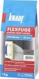 Knauf Fugenmörtel Flexfuge Universal 1-20 mm sandgrau 1 kg Fugenmö