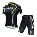 Weimostar Radtrikot Herren Set Kurzarm Rennrad Trikot Set Sommer Radbekleidung Gel Fahrrad Bekleidung Anzug Fahrradtrik