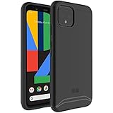 TUDIA Dual Layer Fit Kompatibel mit Google Pixel 4 Hülle, [Merge] Robuste Hart Doppelte Schutzschicht Schlanke Schutzhülle für Google Pixel 4 (Matt-schwarz)