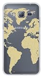 1001 Schutzhülle aus Silikon, bedruckt, kompatibel mit Samsung Galaxy J3 2016, Map, Beig