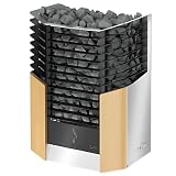 FinTec SVEA Elektro-Saunaofen – 6,0/9,0/10,5 kW, 60 kg Steinvolumen I Edelstahl I Effiziente Heizelemente I Geeignet für Innen- und Außensaunen I Made in Germany (9 kW)