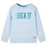 Generisch Kinder-Sweatshirt Hellblau Melange 104,Bekleidung & Accessoires,Bekleidung,Kinderkleidung,Kinder Oberteile-11970