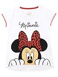Disney Mädchen T-Shirt Minnie Mouse Weiß 98
