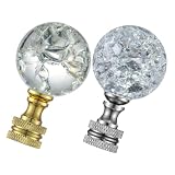 KICHOUSE 2St dekorativer Lampenhalter Lampen Dekoration tischlampe Lampenverzierungshaltbarkeit Lampenfinial stehlampen flurlampen Lampenende aus Glas Lampenendstückhalter Harfe M