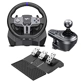 PXN V9 Gen 2 PC-Rennlenkrad mit Pedalen und Shifter, 270/900 Grad Drehung Racing Wheel, Magnetisches Encoder-Lenkrad für PC, PS4, Xbox One, Xbox Series X|S
