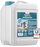PLINTEX® 2,5L Textil Imprägnierspray | für Funkionstextilien ohne Baumwollanteil, Leder und Schuhe | Nano Membran Imprägnierung | Dermatologisch getestet & atmungsak