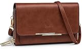 Roulens Klein Handy Umhängetasche,Damen Kleine Umhängetasche,PU Leder Crossbody Schultertasche Reisepass Handytasche mit Kartenschlitz Verstellbar Abnehmbar Schulterg