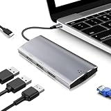 USB C Ethernet Hub, 5-in-1 USB C Hub Multiport Adapter mit Ethernet Port, 4K HDMI, 2 USB 2.0, 86W PD Laden, Typ C Hub kompatibel mit MacBook Pro/Air, Laptop und anderen USB-C-G