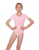 Roch Valley Prim kurzärmeliges Ballett Trikot aus Baumwolle Blassrosa 1B (122-128cm)