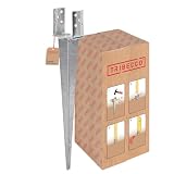 TRIBECCO Pfostenträger (rund) 80-160 mm verstellbar Einschlaghülse Bodeneinschlaghülse angetriebene Bodenhülse Pfosten Anker feuerverzinkt Einschlag-Bodenhülse U-Form für Rundholzp