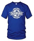 shirtloge - Duisburg - Meine Heimat, Mein Verein - Fan T-Shirt - Royalblau - Größe XL