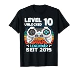 Level 10 Jahre Geburtstagsshirt junge Gamer 2015 Geburtstag T-S