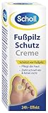 Scholl Fußpilz Schutzcreme - schützend und vorbeugend gegen Fußpilz - mit Jojobaöl und Vitamin E - pflegt, zieht schnell ein, fetten nicht - 24 Stunden Effekt - 30