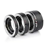 Viltrox DG-C Zwischenringe Autofokus AF Makro Verlängerungsring-Set 36mm+20mm+12mm für Canon EF&EF-S Objektiv DSLR Kamera 760D 700D 80D 70D 5DII 5DIII 1300D 1500D