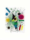 Joan Miró: Der singende Fisch - Abstrakt Tierposter, 50x40 cm, für Heimbü