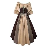 Mittelalter Kleid Damen Renaissance Retro Partykleid Mittelalter Kostüme Damen Gothic Kleider Halloween Karneval Kostüm Damen Vintage Maxikleid Für Halloween Karneval Kostüm Sale Angeb