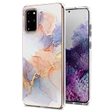nancencen Kompatibel mit Samsung Galaxy S20 Plus Hülle Weiches TPU Bumper Case Silikon Schutzhülle [Ultra Dünn] [Kratzfest] Kameraschutz Handyhülle - Weißgold M