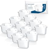 Wessper Wasserfilter Kartuschen 12 Stück | Kompatibel mit BRITA Maxtra+ Wasserfilter-Kanne | Wasserfilterkartuschen Reduziert Chlor und Kalk | Ersatz für BRITA | Besserer Geschmack und reineres W